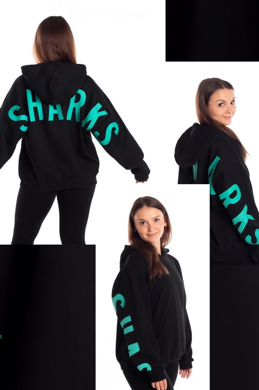 Youth Oversized Sharks Hoodie