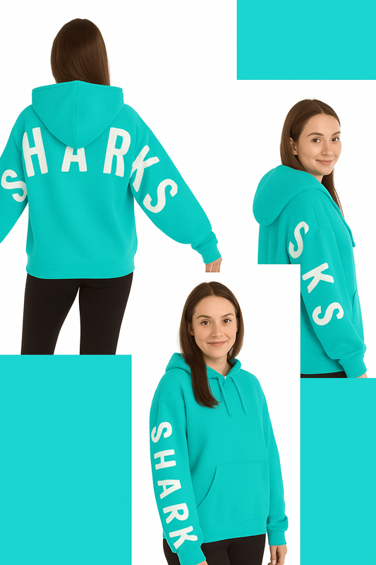 Youth Oversized Sharks Hoodie