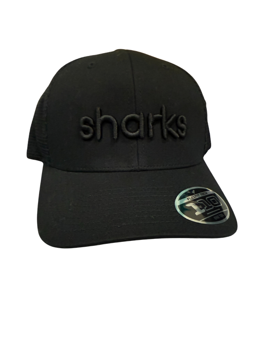 Embroidered Sharks Tonal Hat