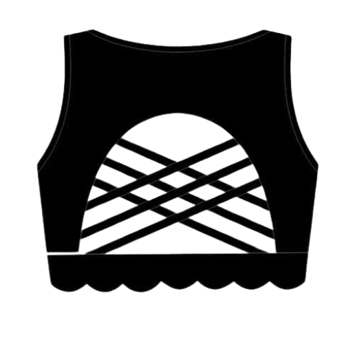 Adult Cheer Sport Sharks Crystal Wave Crop