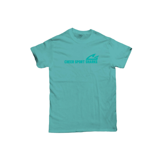 Youth Teal Tonal SHARKS Tee