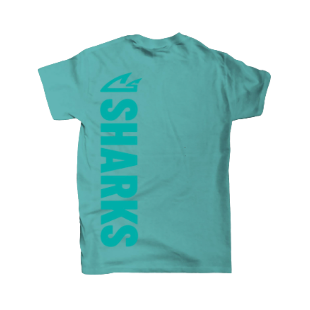 Adult Teal Tonal SHARKS Tee