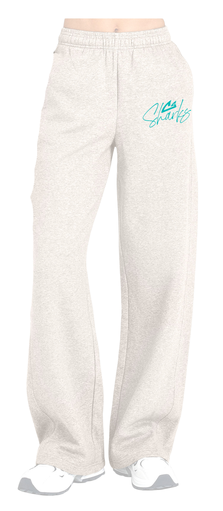 Adult Shark Script Wide Leg Jogger