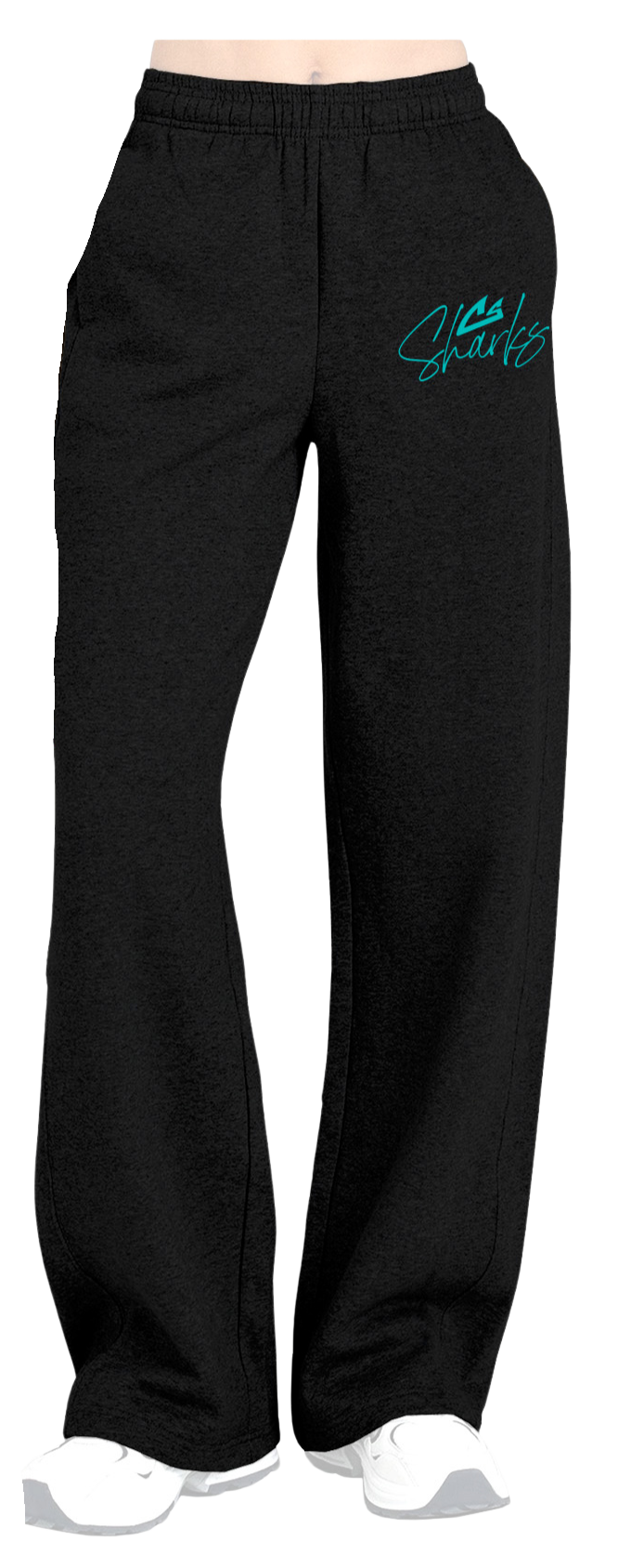Adult Shark Script Wide Leg Jogger