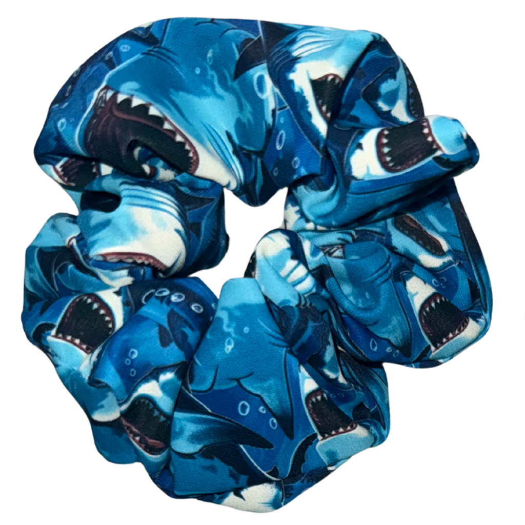 Shark Patterned Scrunchies