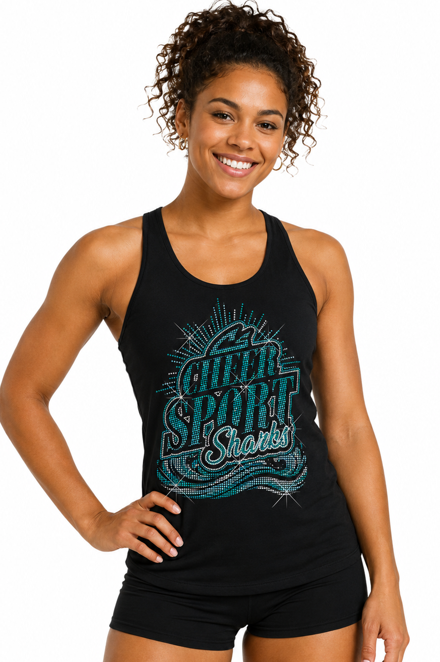 Fitted Shark Shine Tank (Youth)