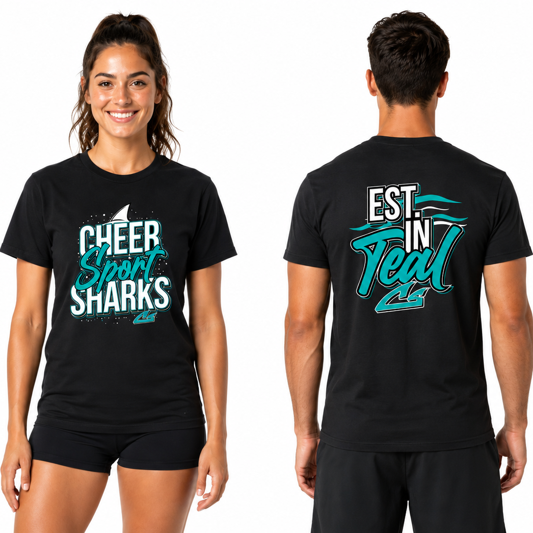 Established in Teal t-shirt (Adult)