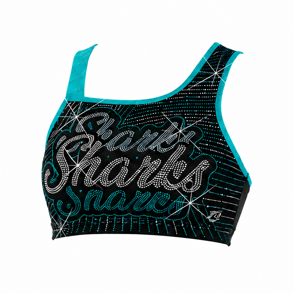 PRE-ORDER: Triple Sharks Script Sport Bra (Adult)