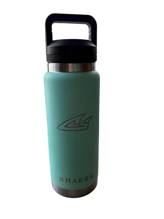 CS Sharks Etched Rambler Water Bottle
