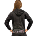 SHARKS Blinged Black Full Zip (Youth)