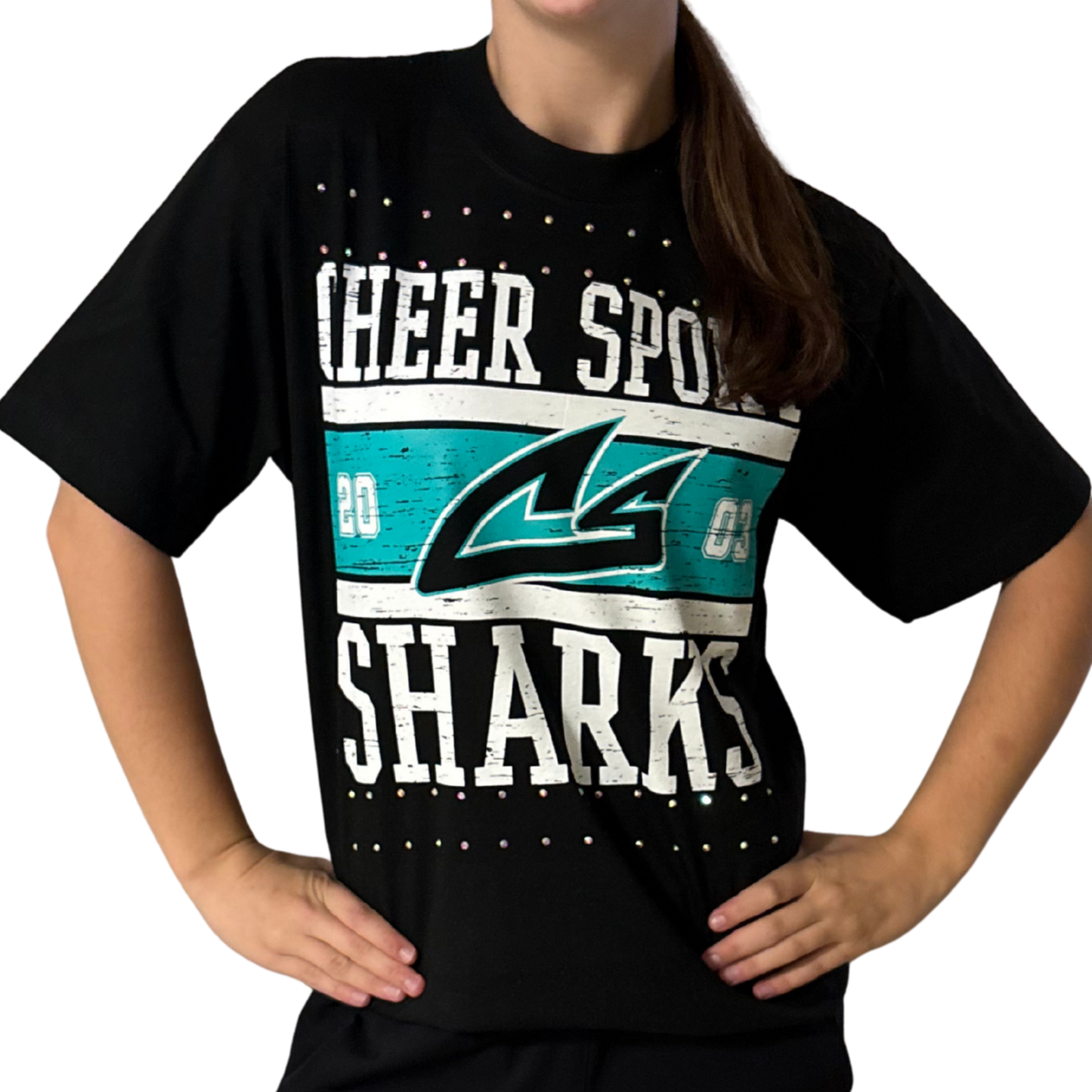 Adult SHARKS Rhinestone Tee
