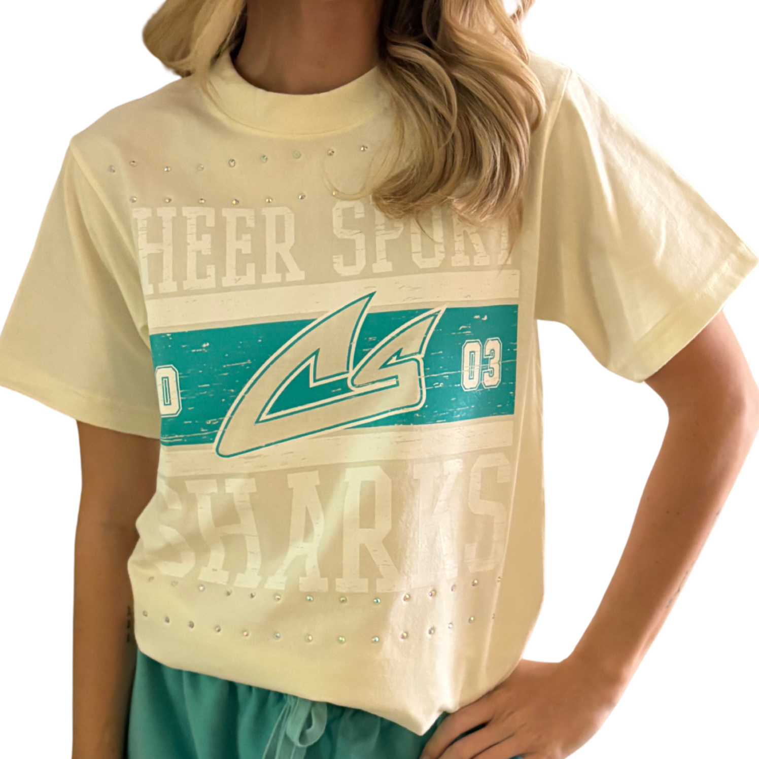 SHARKS Rhinestone Tee (Adult)