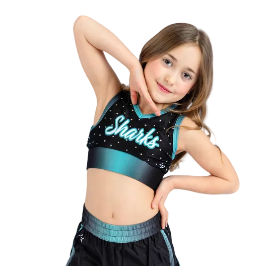 Sharks Ombre XXX Crop (Youth)