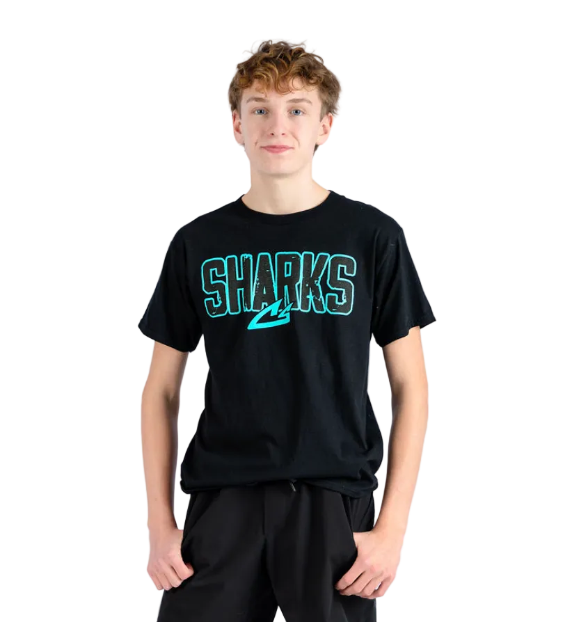 SHARKS Block Stamp Tee (Adult)