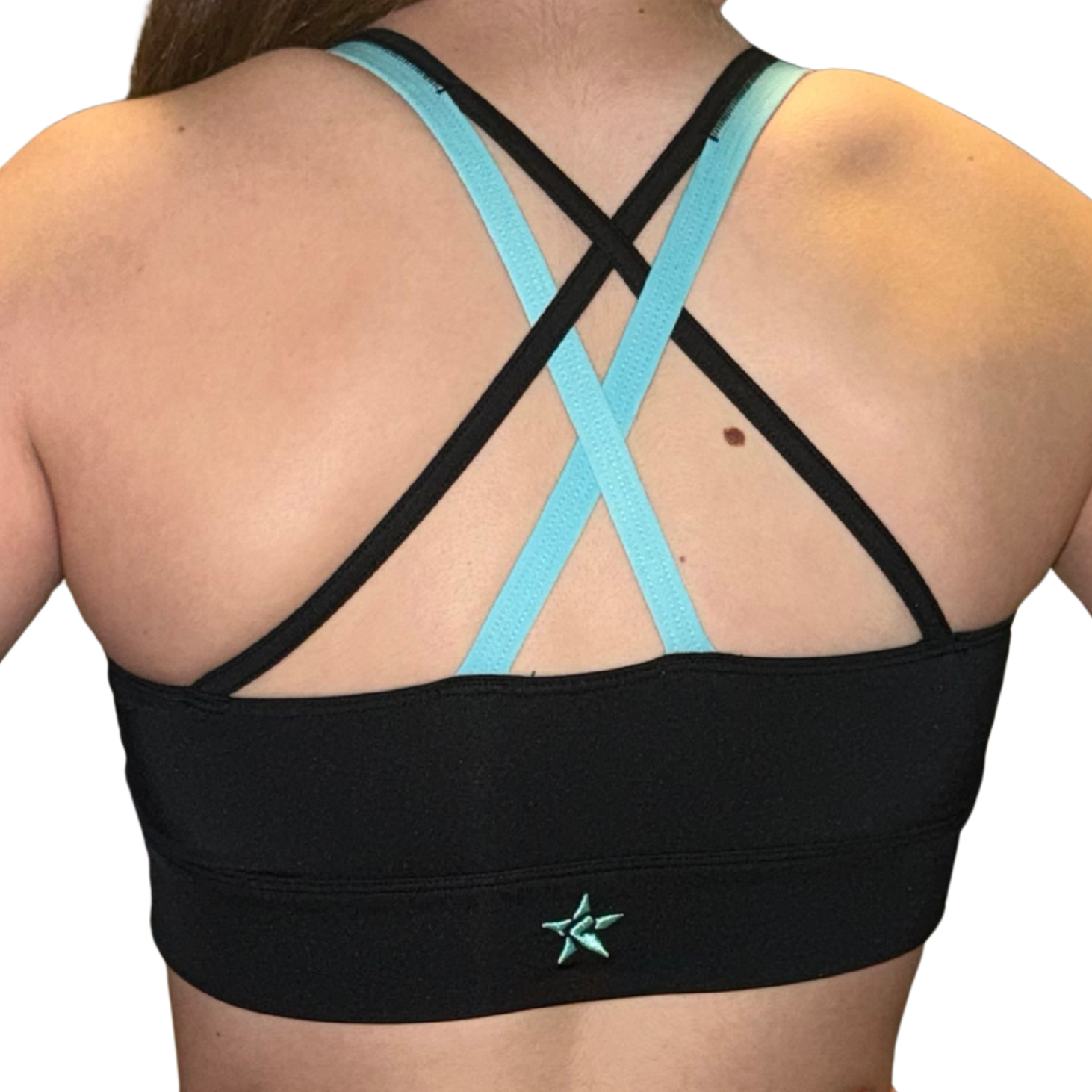 Teal Panel Sharks Crop (Youth)