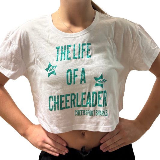 Adult Life of a Cheerleader Boxy Cropped Tee