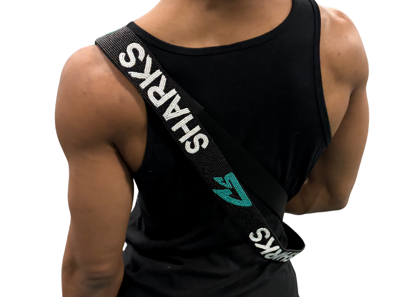 Sharks Beaded Bag Strap