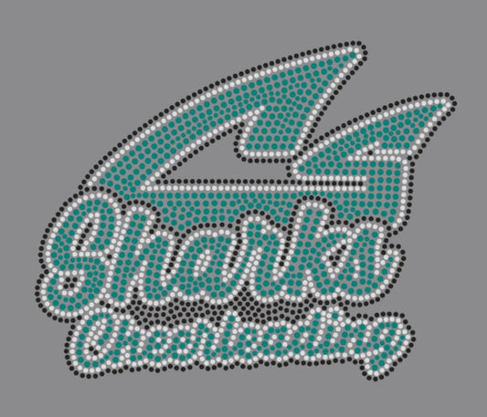 Sharks Cheerleading Bling Car & Mirror Decal