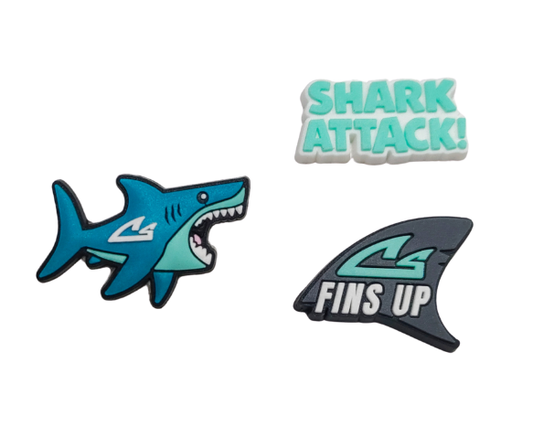 Sharks Croc Charm 3-pack