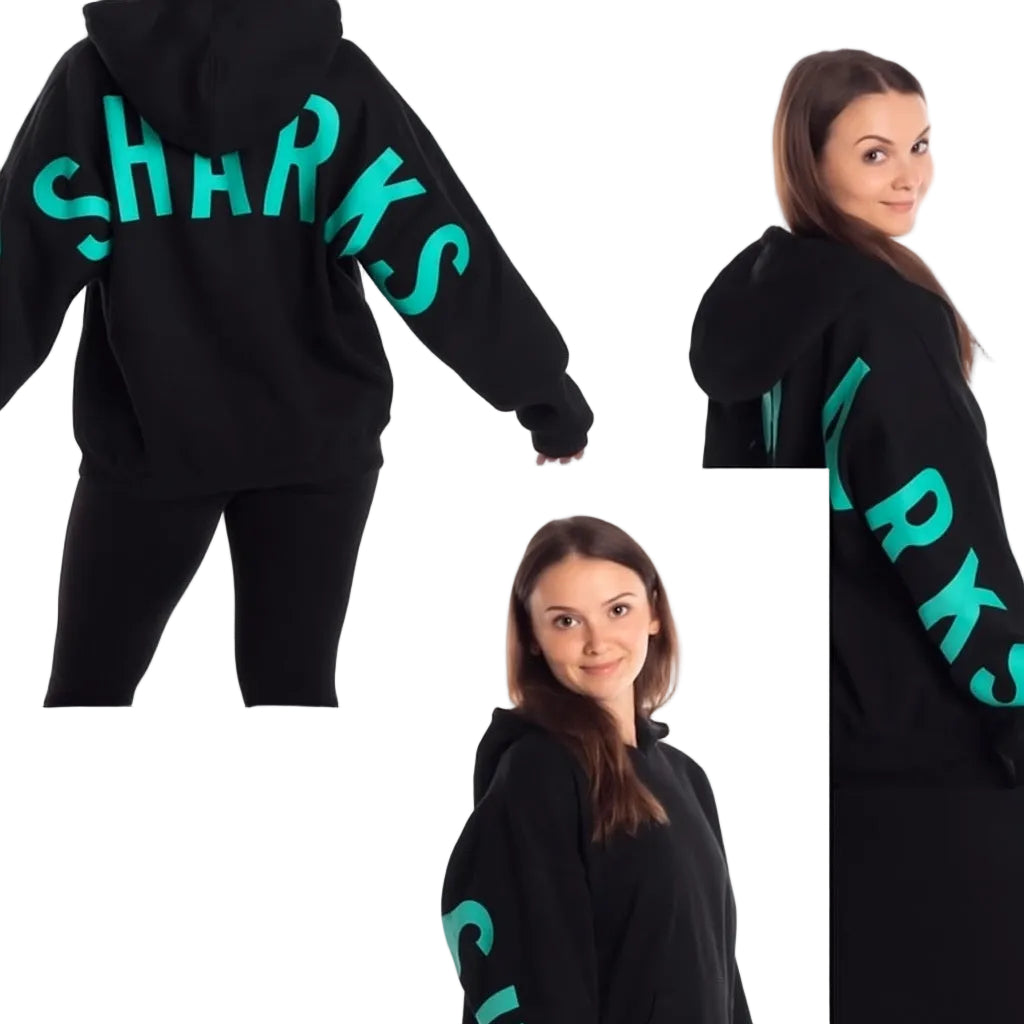 Oversized Sharks Hoodie (Youth)