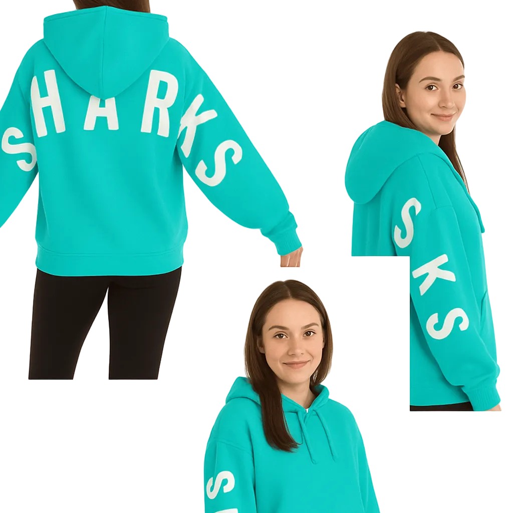 Oversized Sharks Hoodie (Youth)