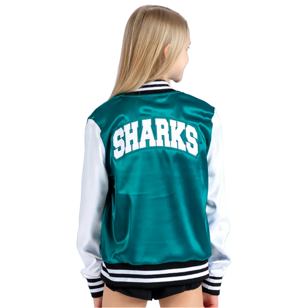 Sharks Satiny Bomber Jacket (Youth)