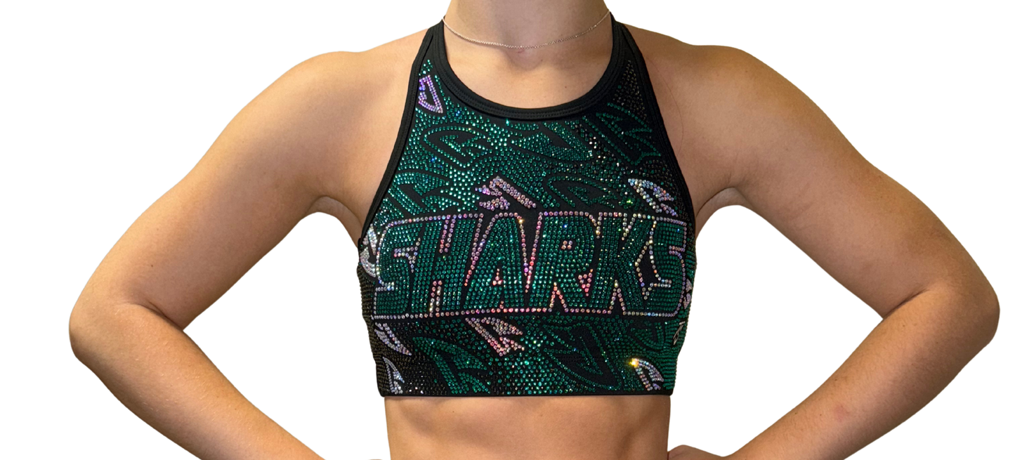 Youth Crystal CS SHARKS Crop